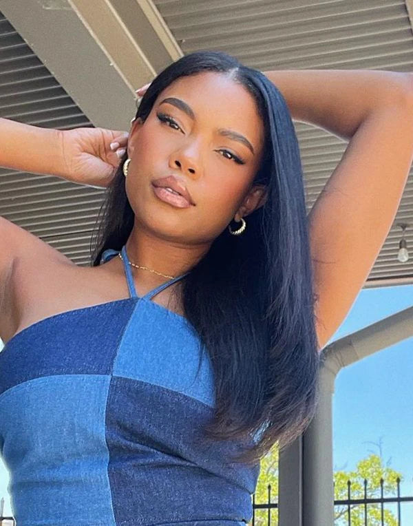 Beme V Part 2.0 Yaki Straight Glueless Natural Black Women Hair Wigs 100% Human Hair