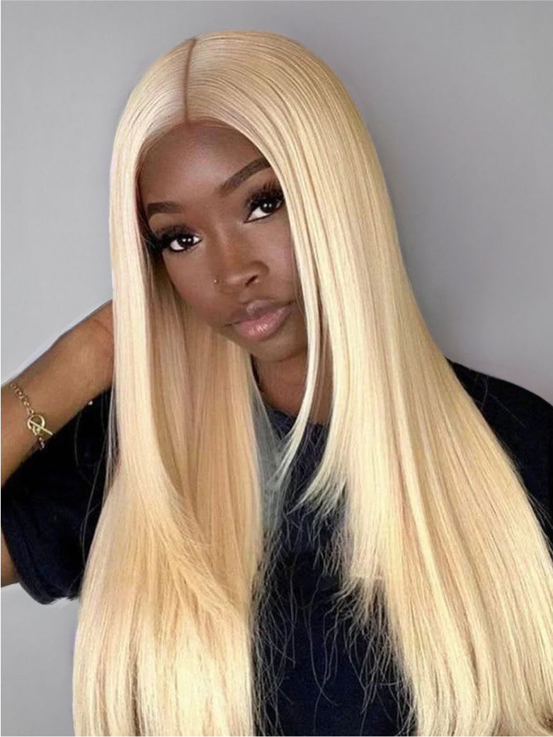 Beme Pre everything 7x5  Blonde & Ginger Straight Wig With 100% Human Hair