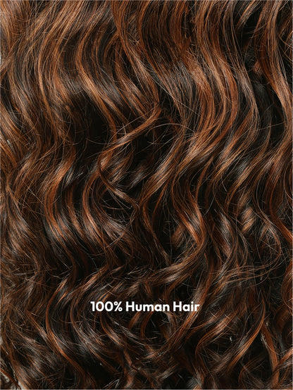 Beme 13x4 Glueless ReadyWear Brown Highlights Body Wave Wig 100% Human Hair