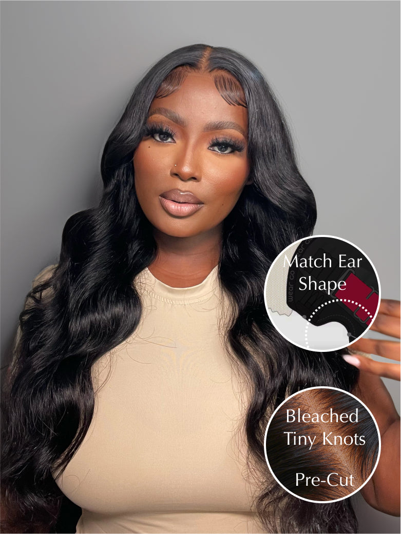 Beme Pre everything 7x5 Black & Burgundy Body Wave Wig With 100% Human Hair