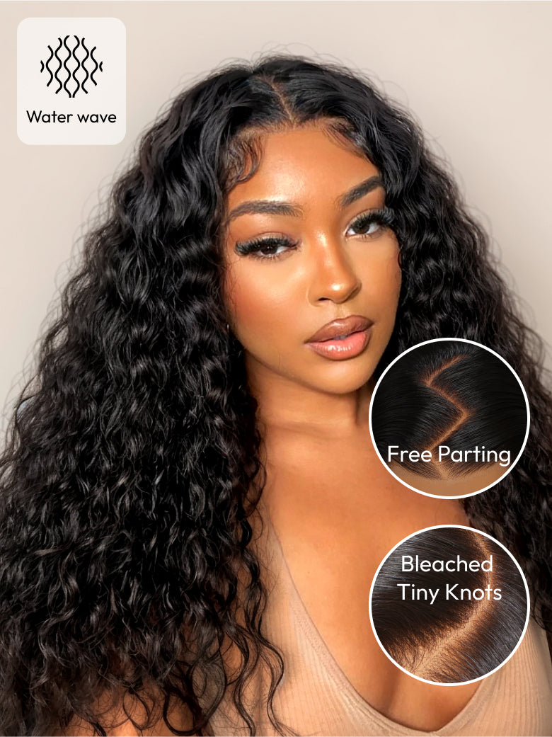 Beme 13x4 Black & Reddish Brown Water&Deep Wave Wig With 100% Human Hair