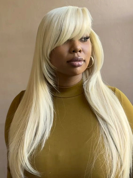 Beme Glueless MultiLace 13x4 Skin Tone Perfect Match 613 Blonde Straight Wig 100% Human Hair