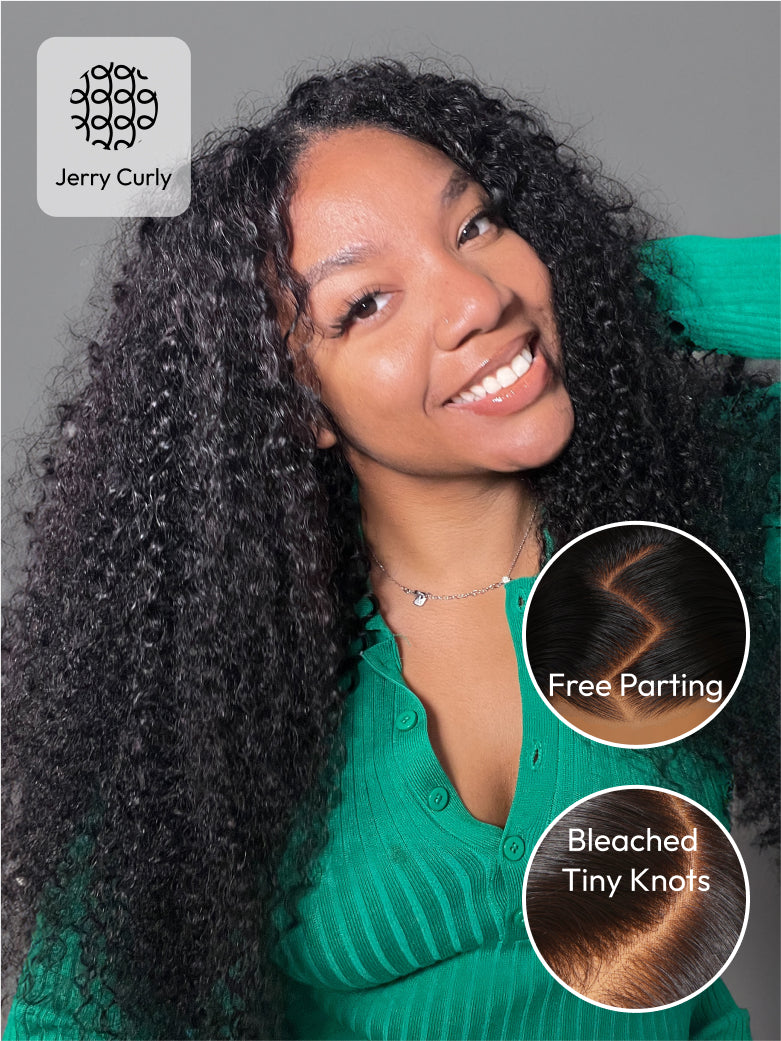 Beme 13x4 Black&Reddish Brown Jerry& Kinky Curly Wig With 100% Human Hair