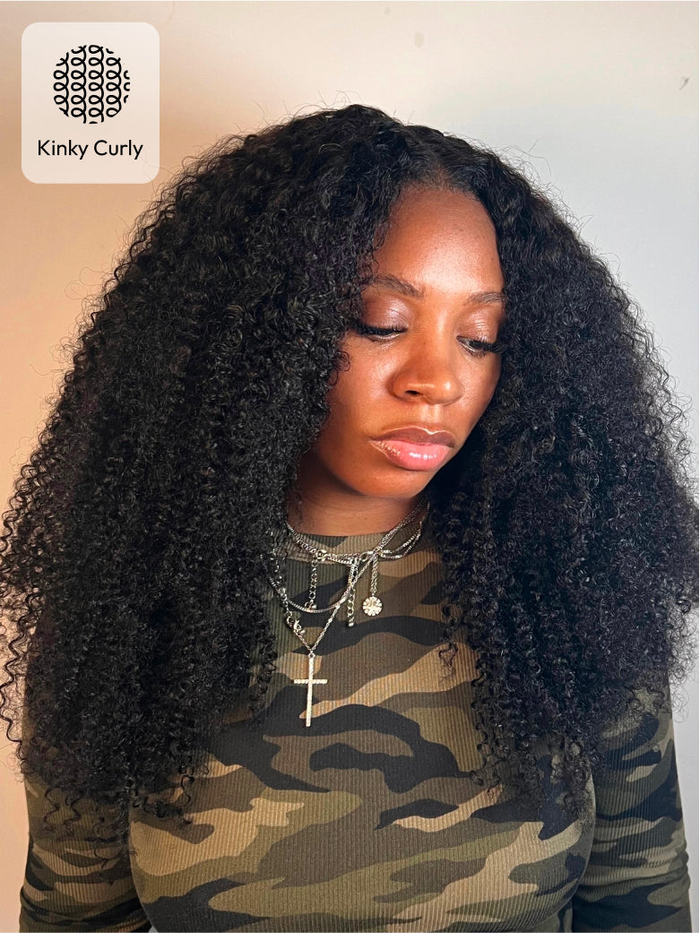 Beme Pre everything 7x5 Black&Reddish Brown Jerry&Kinky Curly Wig With 100% Human Hair