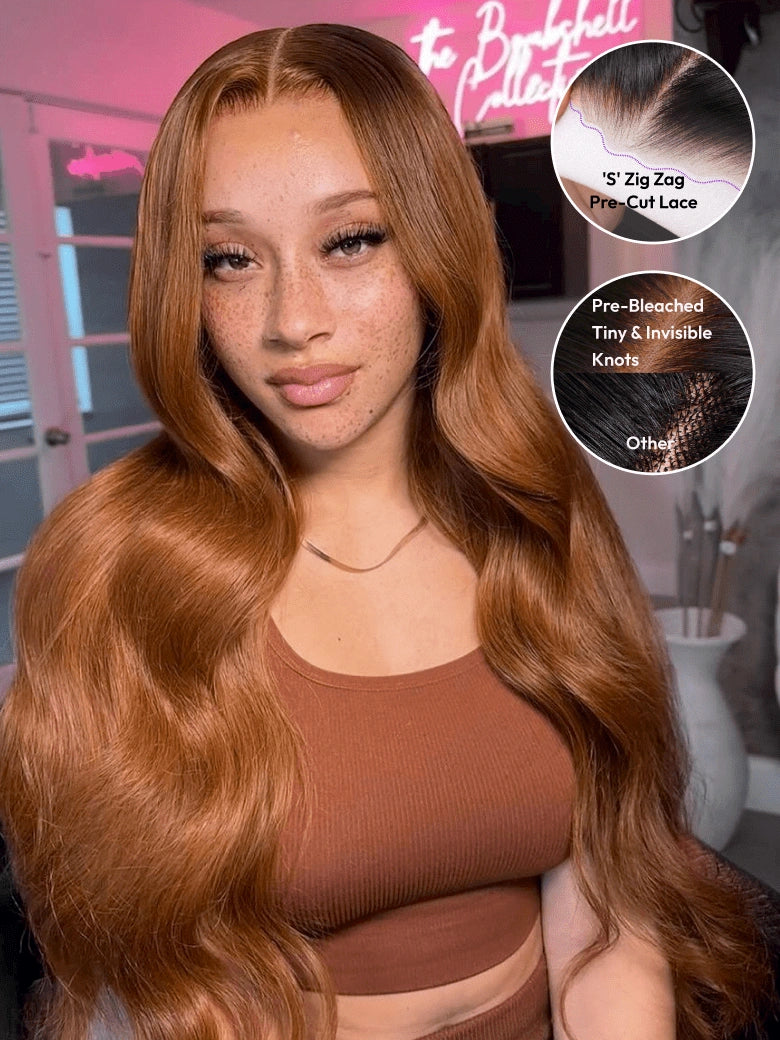 Beme Glueless Plus Pre Everything 13x4 Light Brown Body Wave Wig | 100% Human Hair