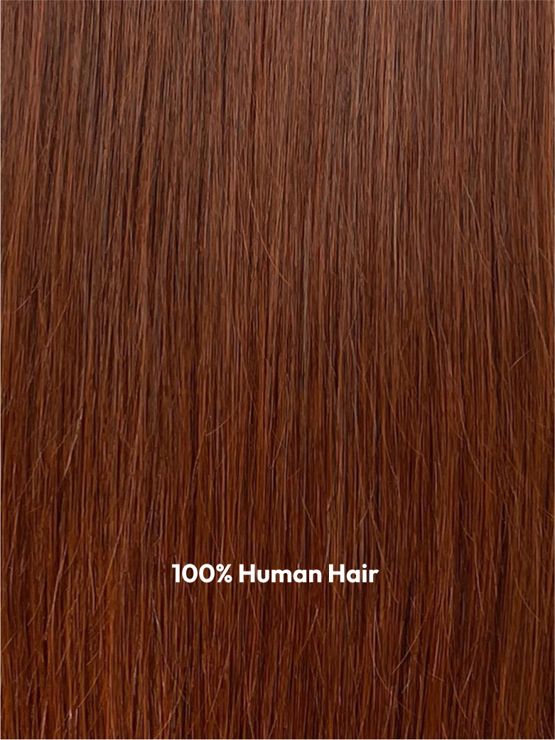 Beme Glueless Plus 4x4 Reddish Brown & Blonde Straight Bob Wigs With 100% Human Hair