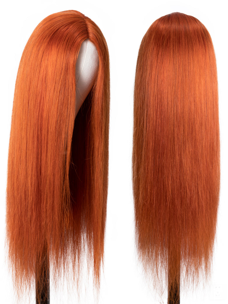 Beme Pre everything 5x5 Ginger Straight Wig With 100% Human Hair