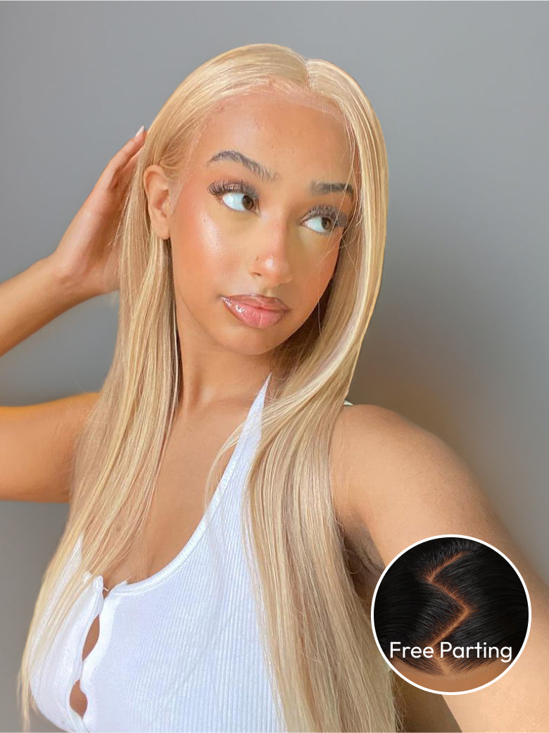 Beme 13x4 Blonde & Ginger Straight Wig With 100% Human Hair