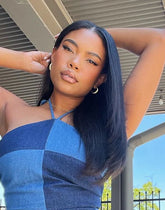 Beme V Part 2.0 Yaki Straight Glueless Natural Black Women Hair Wigs 100% Human Hair