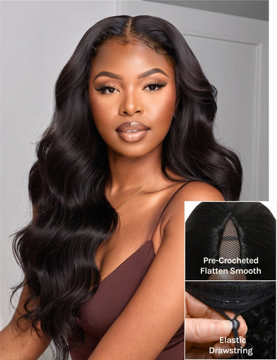 Beme V-Part 2.0 Body Wave Glueless  Wigs Black No Leave Out  Wig |100% Human Hair | ins