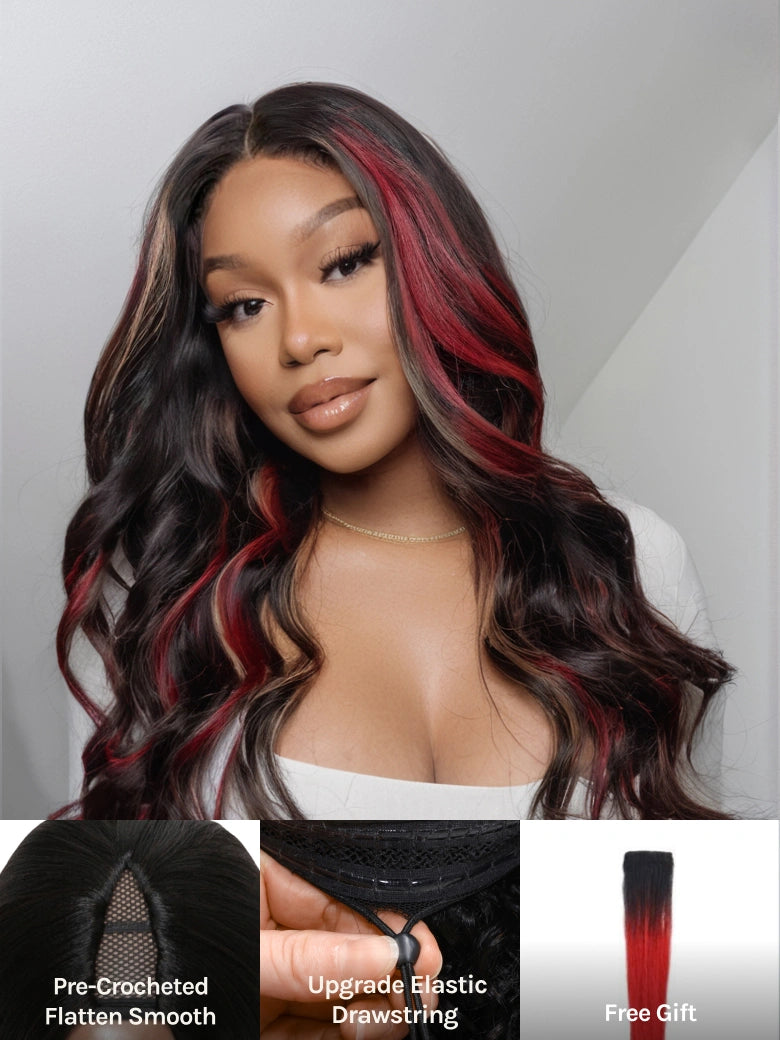 Beme Hair  V-Part 2.0 Body wave Glueless  Wigs No Leave Out  Wig With 100% Human Hair