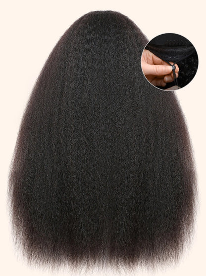 Beme V Part 2.0 Kinky Straight Glueless Wigs 100% Human hair