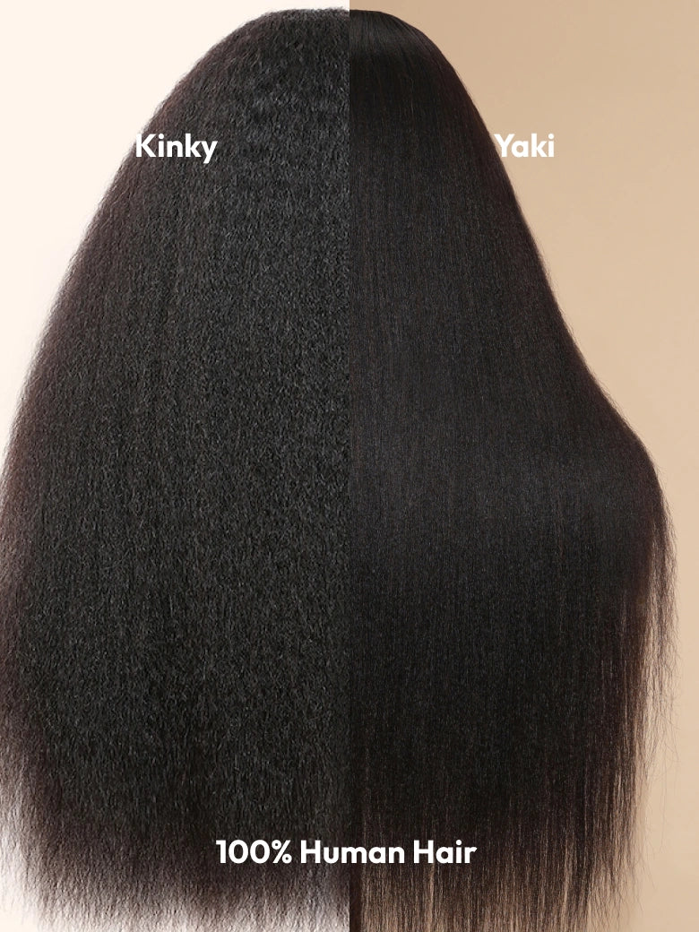 Beme V Part 2.0 Kinky Straight Glueless Wigs 100% Human hair