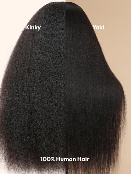 Beme V Part 2.0 Kinky Straight Glueless Wigs 100% Human hair