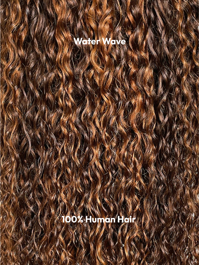 Beme Glueluess Plus 13x4 Highlights Water Wave Wig With 100% Human Hair