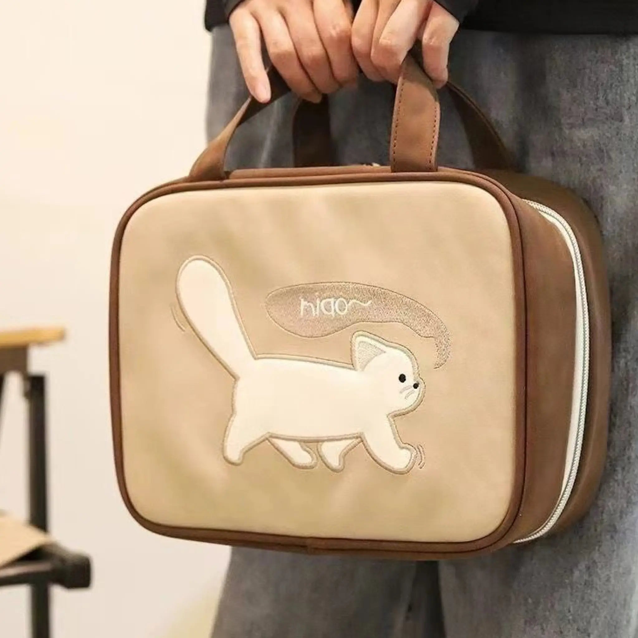 New Style Cosmetic Bag Portable for Going Out large Capacity with Handle