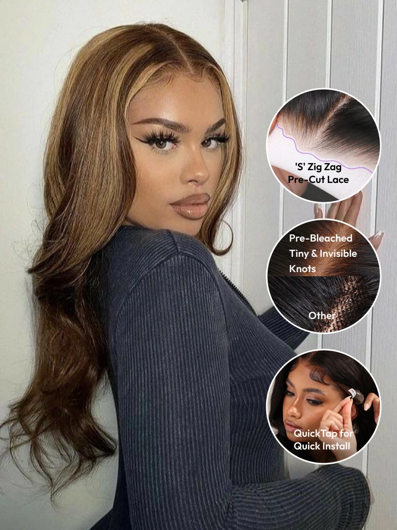 Beme Glueless Plus 13x4 Highlight Body Wave Wig |100% Human Hair