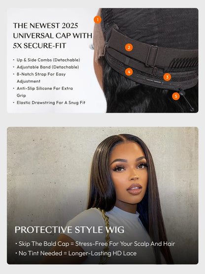 Beme 13x4 Glueless ReadyWear Hot Toffee Brown Body Wave Wig 100% Human Hair