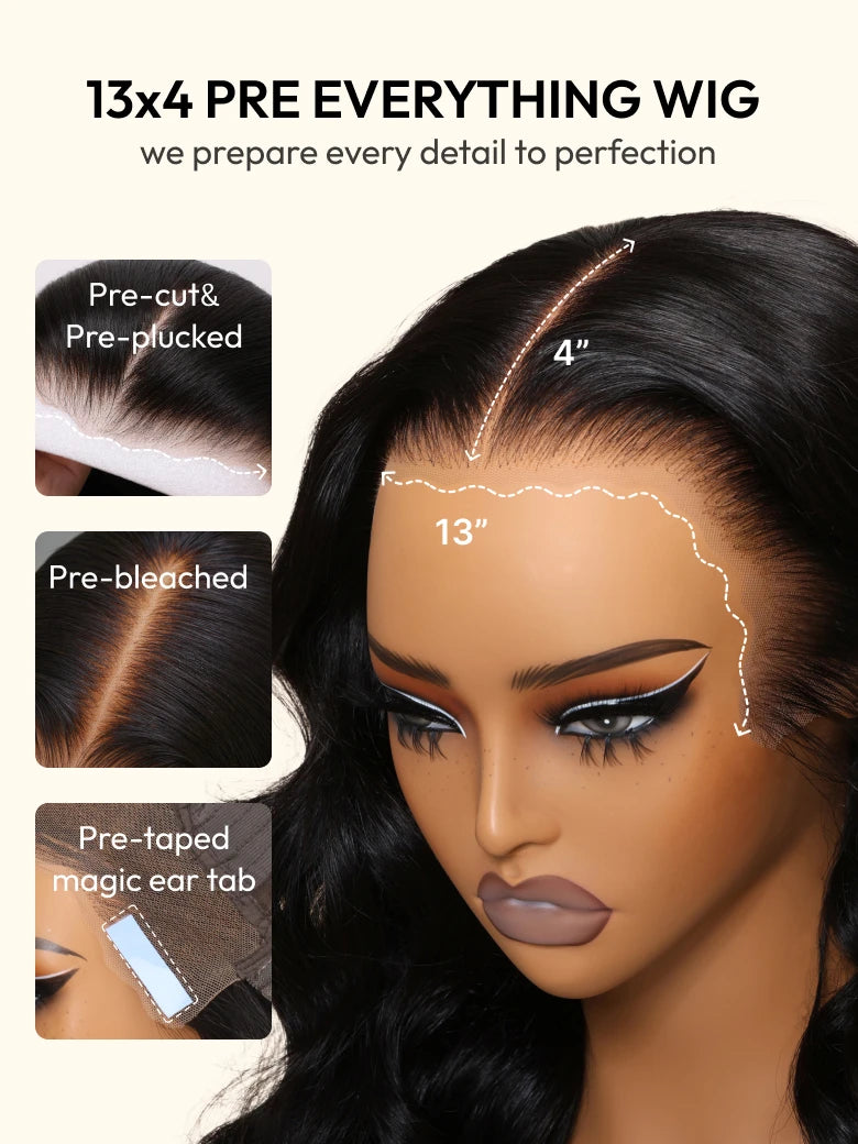 Beme 13x4 Glueless ReadyWear Hot Toffee Brown Body Wave Wig 100% Human Hair