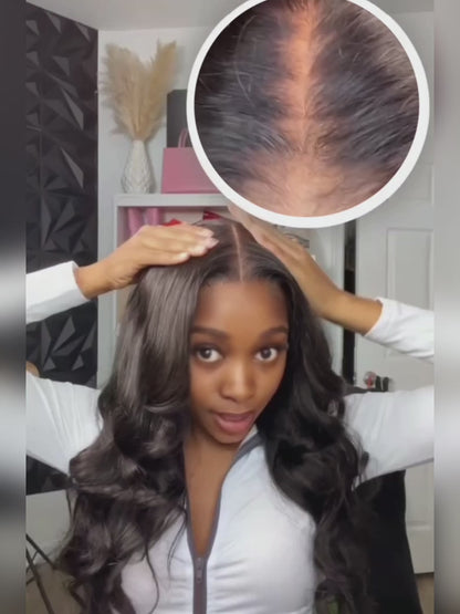 Beme 13x4 Glueless ReadyWear MultiLace Natural Black Straight Wig Real Ear To Ear With Invisi Drawstring Wig Lace Fit Better