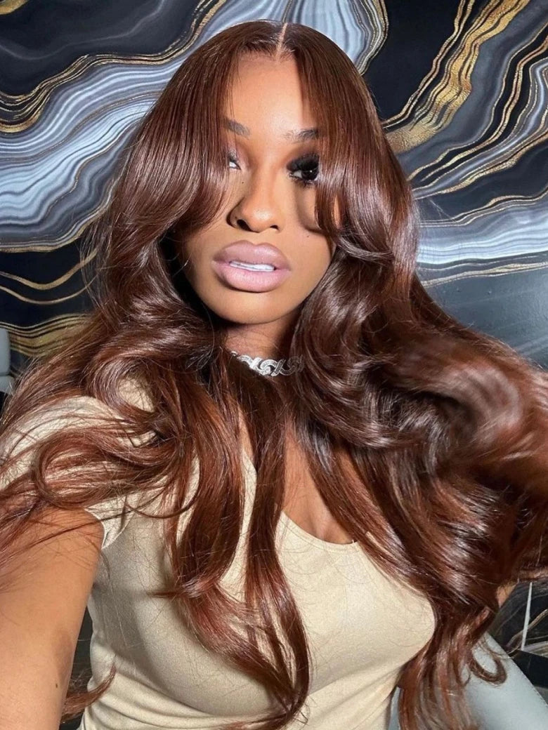 Beme 13x4 Glueless ReadyWear Hot Toffee Brown Body Wave Wig 100% Human Hair