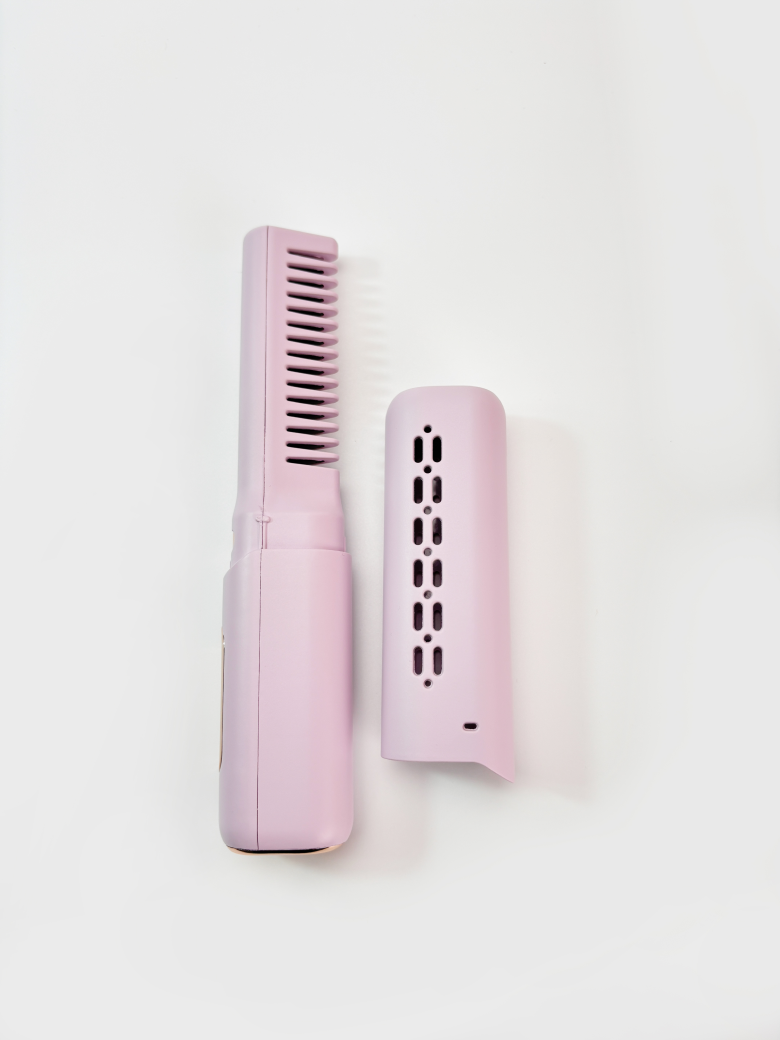 Electric comb ensures hair is smooth, shiny, and free from frizz